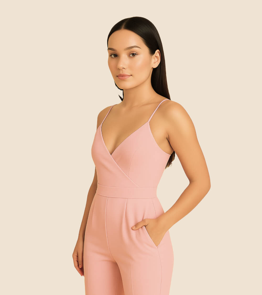 V-Neck Jumpsuit