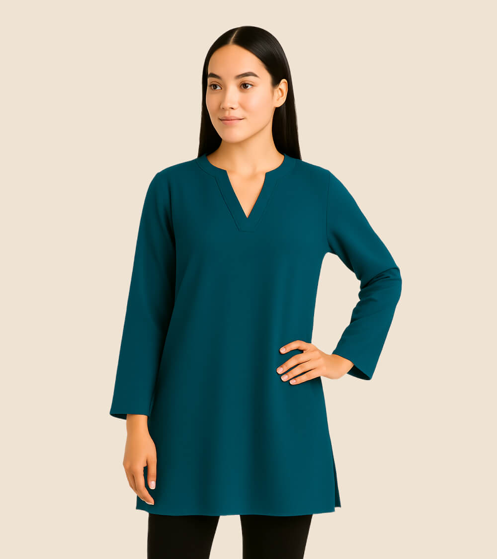 Straight-Cut Kurti Top